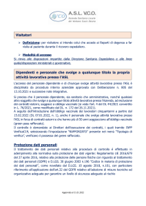 PROCEDURA PER L&#8217;ACCESSO DEGLI UTENTI ALLE STRUTTURE DELL&#8217;ASL VCO