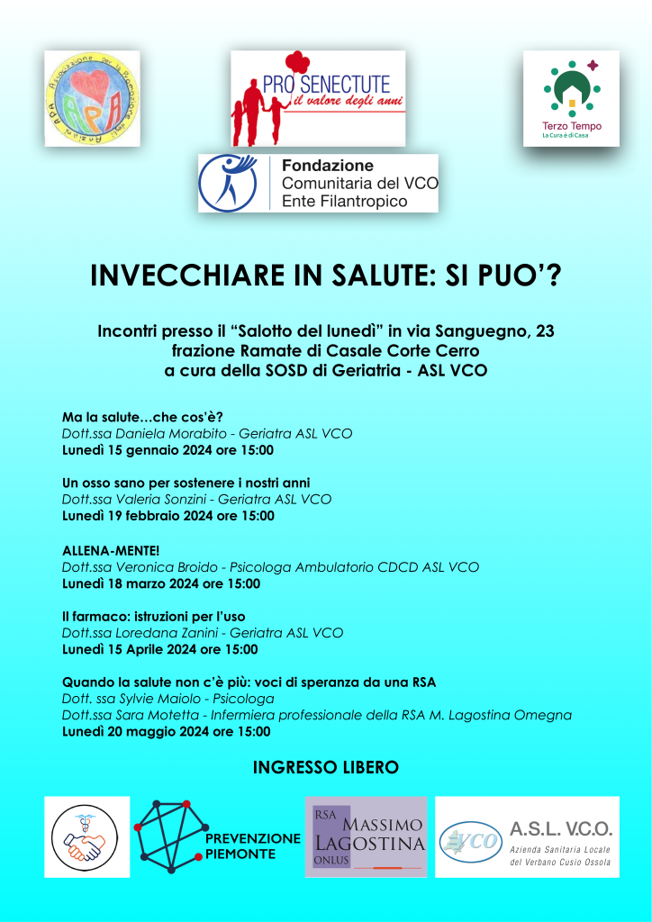 INVECCHIARE IN SALUTE: SI PUO’?