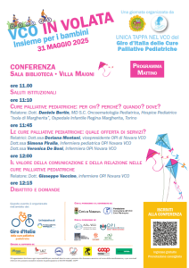GIRO D’ITALIA DELLE CURE PALLIATIVE PEDIATRICHE:  “VCO IN VOLATA”