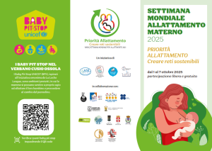 SETTIMANA MONDIALE PER L&#8217;ALLATTAMENTO AL SENO 1 – 7 OTTOBRE 2025