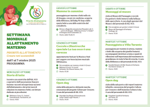 SETTIMANA MONDIALE PER L&#8217;ALLATTAMENTO AL SENO 1 – 7 OTTOBRE 2025
