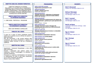 EVENTO FORMATIVO RESIDENZIALE &#8211; LA DIALISI PERITONEALE: UN PERCORSO CONDIVISO &#8220;Competenze avanzate per una terapia salvavita domiciliare&#8221;