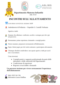 INCONTRI PER L’ALLATTAMENTO