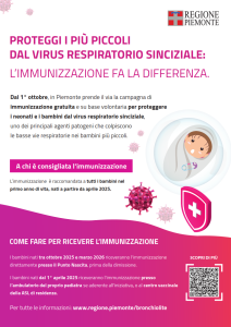 VIRUS RESPIRATORIO SINCIZIALE (RSV) DAL 1° OTTOBRE AL VIA LA CAMPAGNA DI IMMUNIZZAZIONE