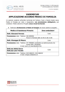 VADEMECUM – APPLICAZIONE ACCORDO MEDICI DI FAMIGLIA