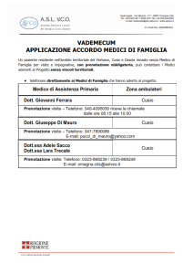 VADEMECUM &#8211; APPLICAZIONE ACCORDO MEDICI DI FAMIGLIA