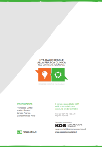 PERCORSO FORMATIVO MULTILIVELLO LA HTA DALLE REGOLE ALLA PRATICA CLINICA NEL CONTESTO AZIENDALE