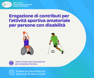 avviso pubblico per il riconoscimento di contributi economici per l’acquisto di ausili, ortesi e protesi per lo svolgimento di attivit&agrave; sportive amatoriali destinate a persone con disabilit&agrave; fisica